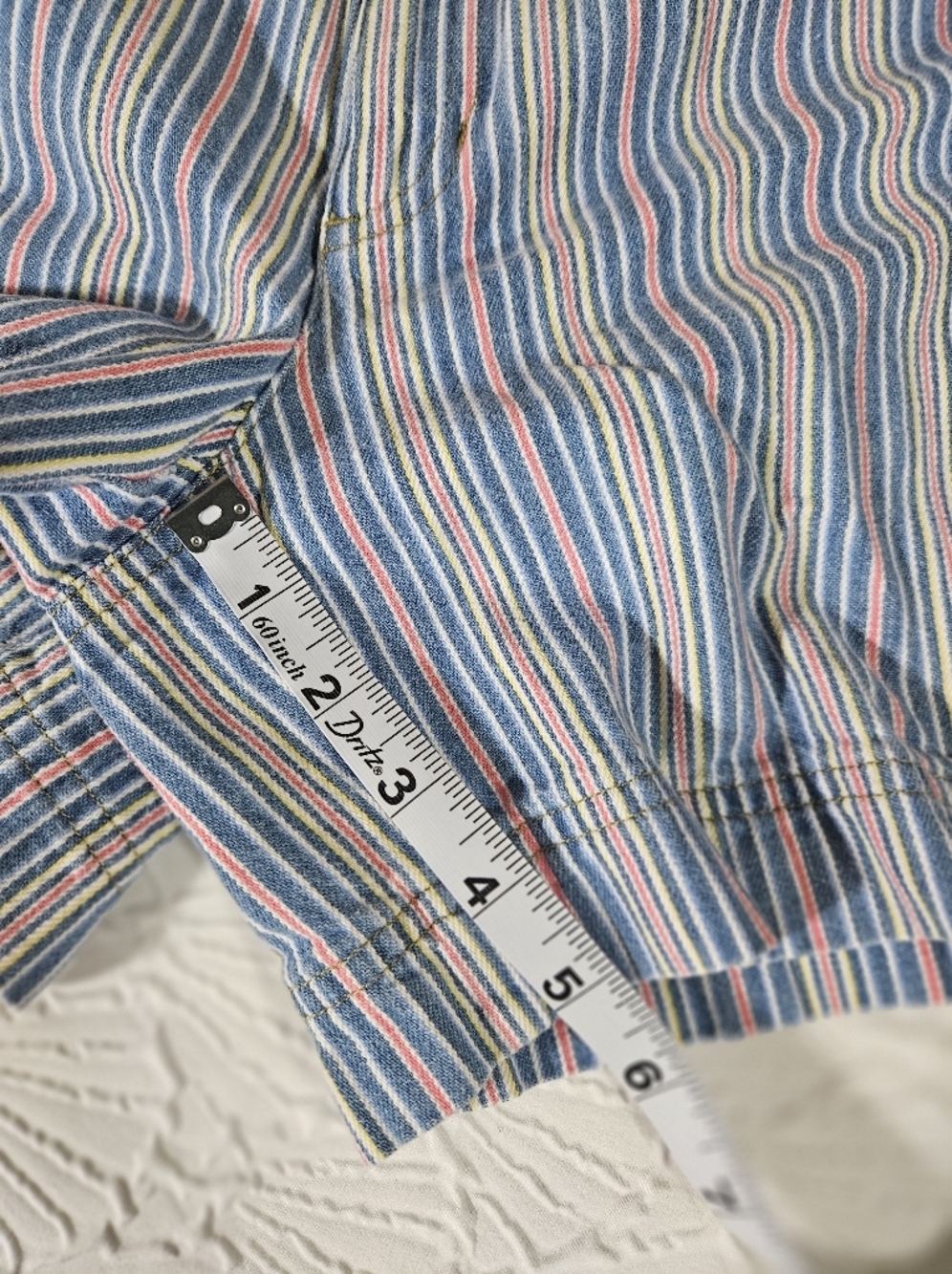 Liz Claiborne Multicolor Striped Casual Denim Shorts Size 8 - Picture 7 of 9
